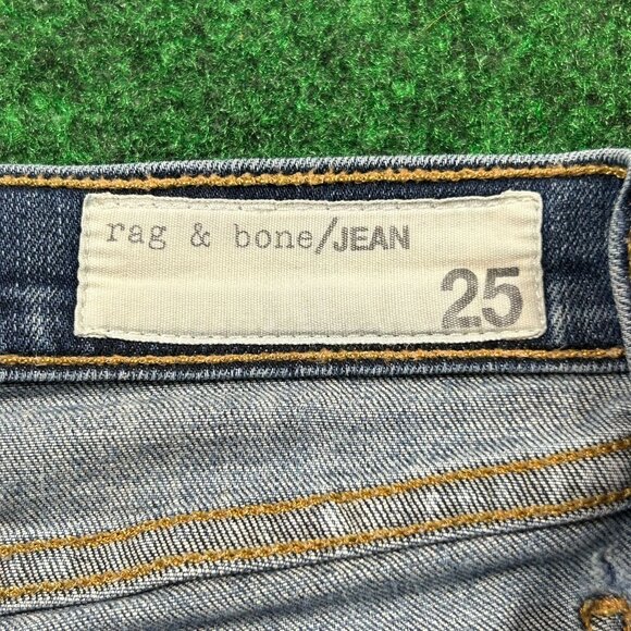 Rag & Bone Womens Size 25 Low Rise Crop Raw Hem Denim Jeans USA‎ Made - Picture 8 of 9